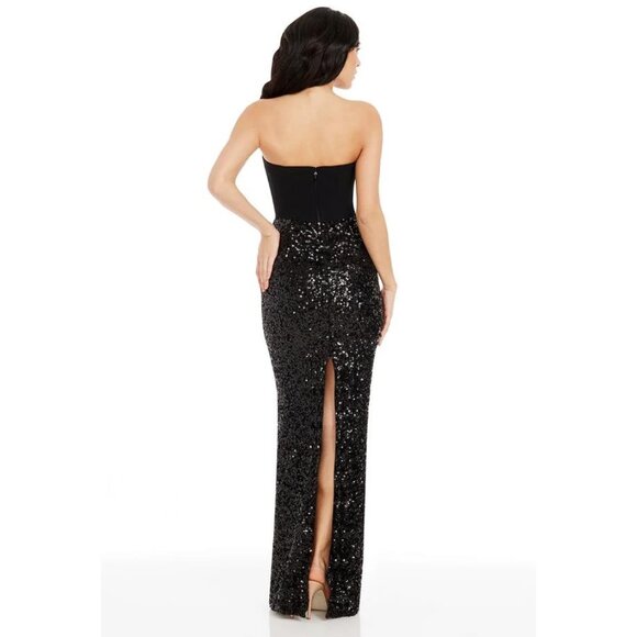 DRESS THE POPULATION Women's Vada Dress Size XS In Black - Picture 2 of 10